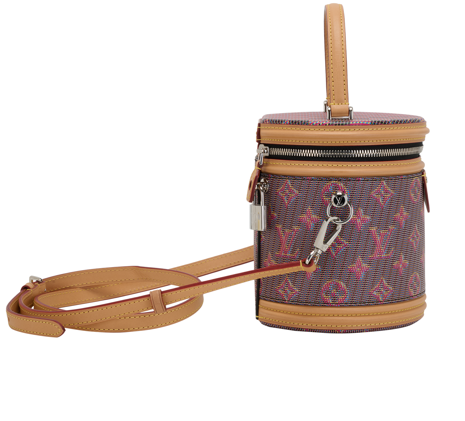 Pop Cannes, &pound;1,300, Handbags, Black/Brown/Pink, Canvas, Side view